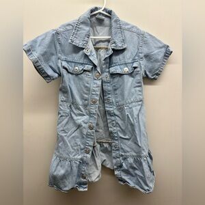 Girls Jean button up dress.